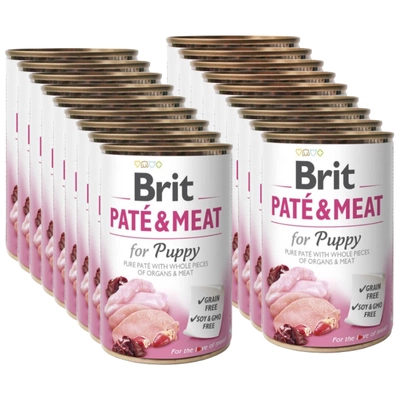 BRIT PATE & MEAT PUPPY 18x400g