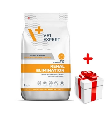 VETEXPERT Dog Renal Elimination 8kg + niespodzianka dla psa GRATIS!	