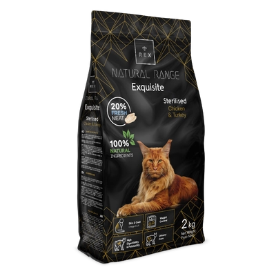 Rex Natural Range Exquisite Sterilised Chicken & Turkey 2kg [data ważności 10-07-2025]