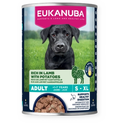 EUKANUBA Mokra karma dla psów dorosłych, bogata w jagnięcinę i ziemniaki 400 g