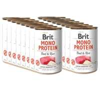 BRIT MONO PROTEIN BEEF & BROWN RICE 18x400g