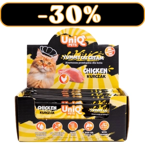 UNIQ PETS PURRCREAM pyszny sosik dla kota z kurczakiem 50x15g
