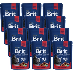 BRIT Cat WOŁOWINA i GROSZEK 12x100g