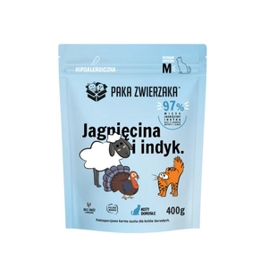 Paka Zwierzaka - Karma sucha KOT Jagnięcina i indyk ''M'' 400g