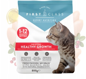 First Class Kitten Bezzbożowa Sucha karma dla kota Świeży Kurczak 800g