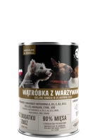 PetRepublic kawałki w sosie z wątróbką i warzywami 400g dla psa