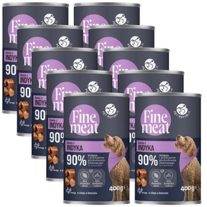 PetRepublic Fine Meat danie z indyka 10x400g dla psa