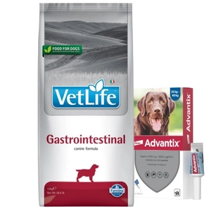 FARMINA Vet Life Dog Gastrointestinal 12kg + Advantix - dla psów 25-40kg (pipeta 4ml)