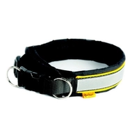 DINGO obroża regulowana odblaskowa z podszyciem 4,5 cm x 50-56 cm 