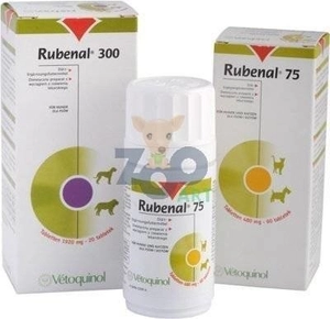 VETOQUINOL Rubenal 75 - dietetyczny preparat z wyciągiem z rzewienia lekarskiego 60tabl.