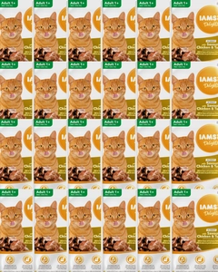 IAMS-Naturally karma dla dorosłych kotów, z aromatycznym kurczakiem i indykiem w sosie 24x85g