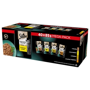 SHEBA Selection Select Slices Drobiowe Smaki saszetki 40x85g