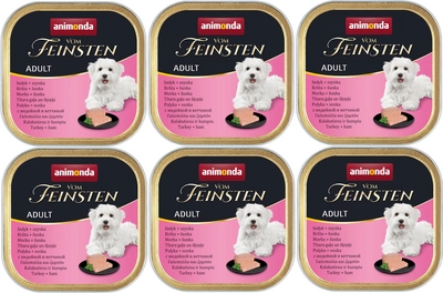 ANIMONDA Dog Vom Feinsten Adult indyk z szynką 6x150g