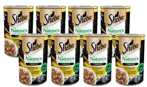 SHEBA puszka 12x400g Nature's Collection – mokra pełnoporcjowa karma dla dorosłych kotów koktajl drobiowy z wątróbką i olejem z ryb z przybraniem z marchewki w terynie