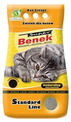 SUPER BENEK Żwirek Naturalny 25L-20kg/Opakowanie uszkodzone (6496) !!! 