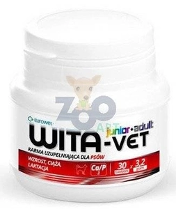 WITA-VET Ca/P = 2, 3,2g Junior+Adult 100 tabletek