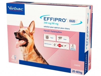 EFFIPRO Duo pies L 20-40 kg (pipeta 4 x 2,68ml)