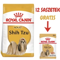 ROYAL CANIN Shih Tzu Adult 1,5kg karma sucha dla psów dorosłych rasy shih tzu+ ROYAL CANIN Shih Tzu Adult 12x85g  GRATIS!!