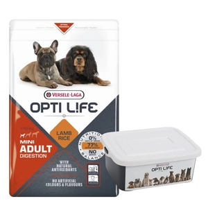 VERSELE-LAGA Opti Life Adult Digestion Mini 2,5kg + Versele Laga Optilife Handy Box-pudełko GRATIS!