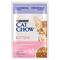 CAT CHOW Kitten Karma dla kociąt z jagnięciną i cukinią w sosie 85g - 20 SASZETEK + 6 GRATIS !!!