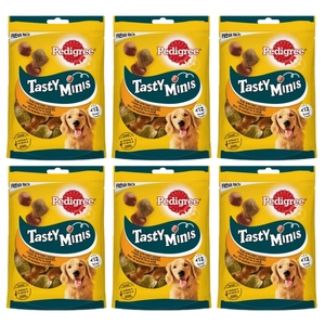 PEDIGREE Tasty Minis 6x130g - przysmak dla dorosłych psów, o smaku kurczaka i kaczki