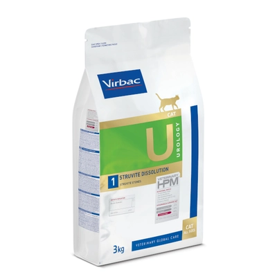 VIRBAC Urology 1 Struvite dissolution Cat 3kg//Opakowanie uszkodzone (7259) !!! 