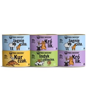 Paka Zwierzaka- karma mokra MIX SMAKÓW 6x200g