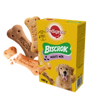 PEDIGREE® Biscrok™ Multi Mix 500 g – karma uzupełniająca dla dorosłych psów, o smaku kurczaka, wołowiny i jagnięciny