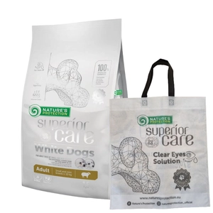NATURES PROTECTION Superior Care White Dogs Adult 1,5kg + Torba na zakupy