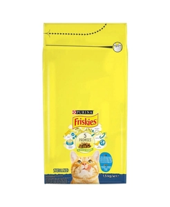 PURINA Friskies Sterilized Karma dla kotów z mieszanką łososia i tuńczyka z warzywami 1,5kg