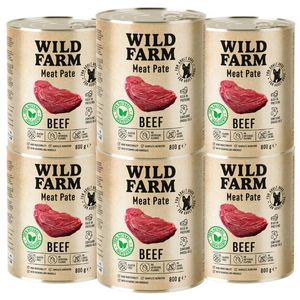 WILD FARM Pate Beef 6x800g bezglutenowa karma dla psa