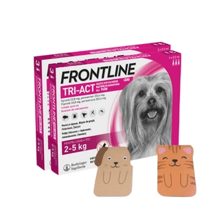 FRONTLINE Tri-Act  XS 2-5kg (pipeta 3 x 0,5ml) X2+ Zakładka magnetyczna GRATIS!