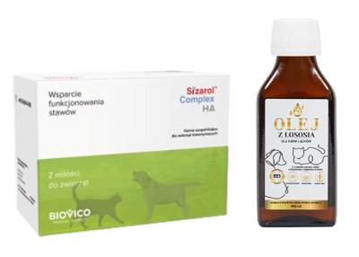 BIOVICO Sizarol Complex HA 30tabl. + Lab-V Olej z Łososia 100% Dla Psa i Kota w Każdym Wieku 100ml Tłoczony Na Zimno GRATIS !!!