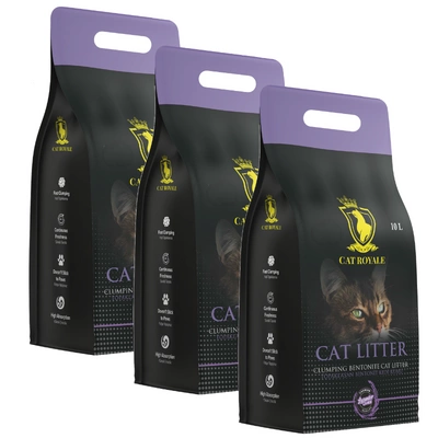 Cat Royale Lawenda żwirek bentonitowy 30l (3x10l)