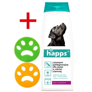 HAPPS - szampon pielęgnacyjny dla psów o sierści ciemnej 200ml +2x Czyścik do usuwania sierści - łapka GRATIS!!