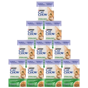 CAT CHOW Sterilised Karma dla kotów z jagnięciną i zieloną fasolką w sosie 10x85g