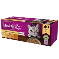 WHISKAS Adult saszetki 40 x 85 g Drobiowe Frykasy - mokra karma dla dorosłego kota, w galaretce (kawałki z: kurczakiem, indykiem, drobiem, kaczką)