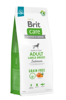 BRIT CARE Dog Grain-free Adult Large Breed Salmon 12kg / /Opakowanie uszkodzone (6327,6309) !!! 