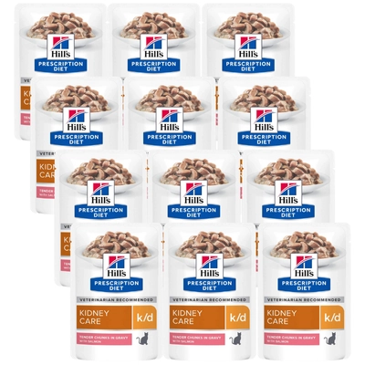 HILL'S PD Prescription Diet Feline k/d łosoś 12 x 85g - saszetka