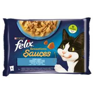 FELIX Sensations Sauces Karma dla kotów rybne smaki w sosie 4x85g