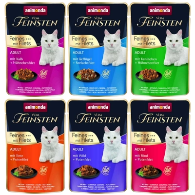 ANIMONDA Cat Vom Feinsten Adult Mix smaków 12x85g