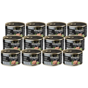 DOLINA NOTECI Super Rafi Cat P&F z perliczką i sercami z kaczki dla kotów sterylizowanych 12x185g