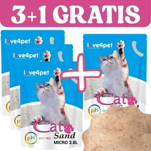 Żwirek Silikonowy dla Kota Cat Sand Micro - PH Control 3x3,8l ( Zmienia kolor, aby sprawdzić wczesne oznaki choroby)