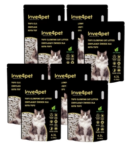 Cat Sand Love4pet Żwirek zbrylający dla kota tofu 8x2,5kg