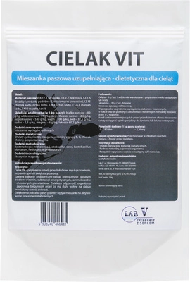 Lab-v Cielak Vit - Mieszanka Paszowa Uzupełniająca Dietetyczna Dla Cieląt Poprawiająca Odporność Organizmu 1kg