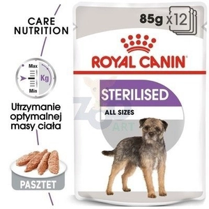 ROYAL CANIN CCN Sterilised 12x85g karma mokra - pasztet dla psów dorosłych, sterylizowanych