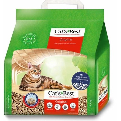 JRS Cats Best Eko Plus - Żwirek Drewniany Zbrylający 5l  - 2,1kg / Opakowanie uszkodzone (1216,1828,1829)