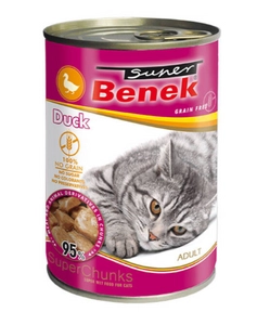 Super Benek KOT bezzbożowe kąski z kaczką w sosie 415g