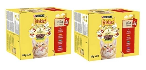 PURINA Friskies Cat mięso w sosie MIX smaków 48x85g