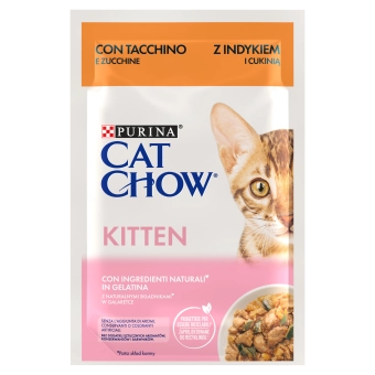 CAT CHOW Kitten Karma dla kociąt z indykiem i cukinią w galaretce 85g